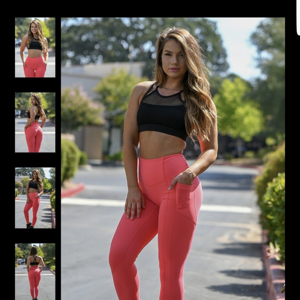 Women M TYC coral leggings
